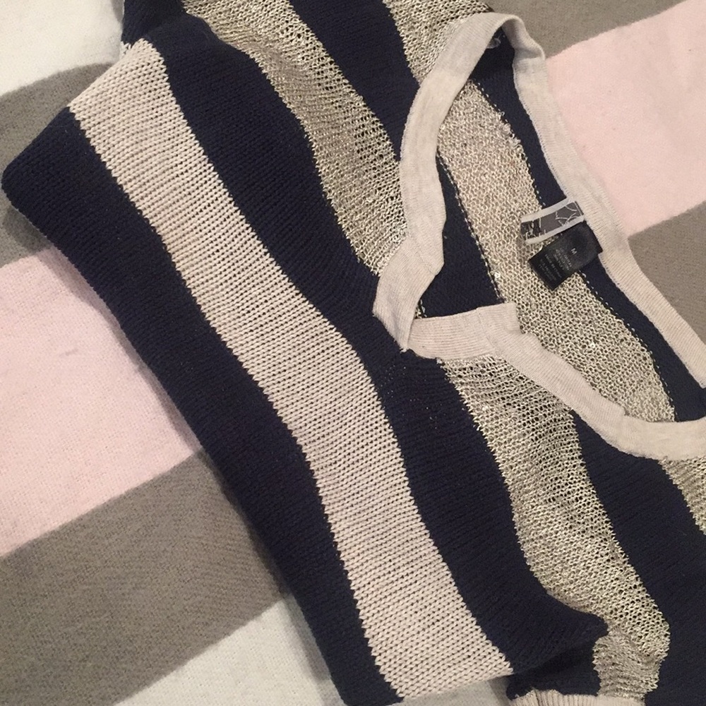 BKE Sparkly Striped Crop Top